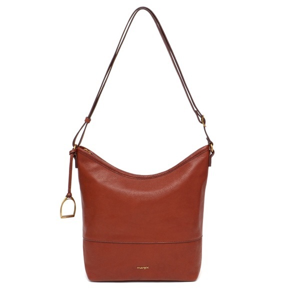 Margot Chester Leather Hobo Bag in Whiskey NWT